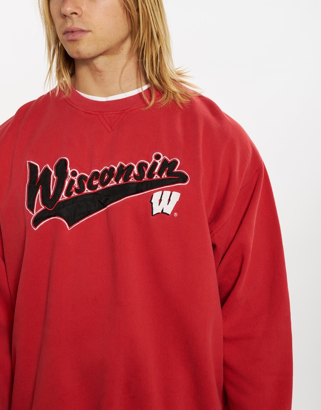 Vintage by The Real Deal - Pre Loved - 90s NCAA University of Wisconsin Badgers Sweatshirt