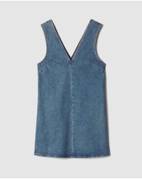 & Other Stories - V-Neck Denim Mini Dress