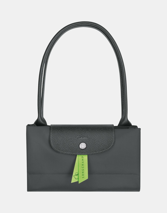 Longchamp - Le Pliage Green Canvas Shoulder Bag - Large