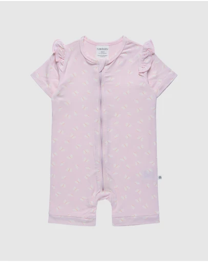 Kynd Baby - Frill Short Sleeve Onesie in Lilac Flutter