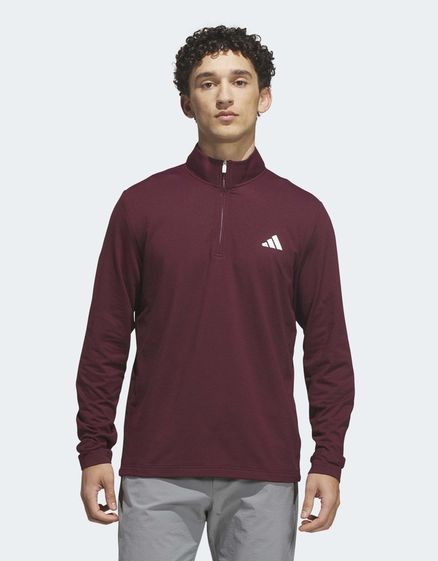 adidas Performance - PERFORMANCE TEXTURE QUARTER-ZIP SWEATSHIRT Mens