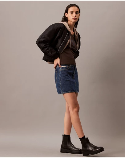 Calvin Klein Jeans - High Rise Denim Mini Skirt