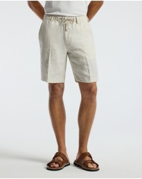 Calibre - Washed Linen Shorts Natural