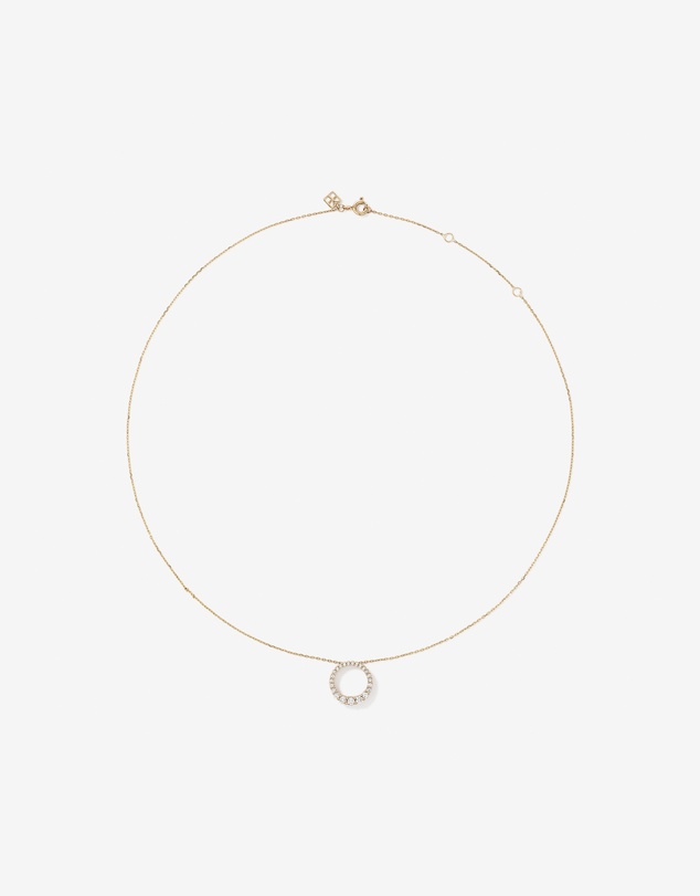 Michael Hill - 0.38 Carat TW Diamond Graduated Circle Necklace in 10kt Yellow Gold