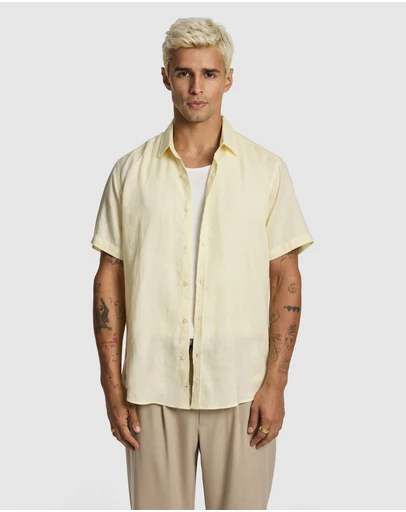 yd. - Lewis Pure Linen Shirt