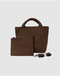 Chuchka - Woven Neoprene Shoulder Tote - Choc Brown