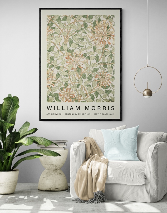 Inka Arthouse - Green Leaves by William Morris Art Print