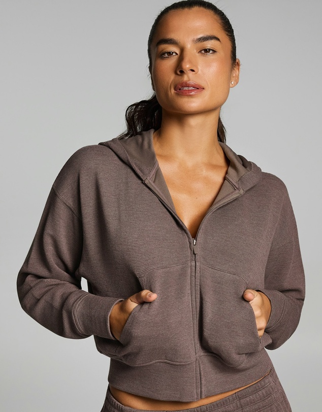 Rockwear - Waffle Jersey Zip Through Hoodie