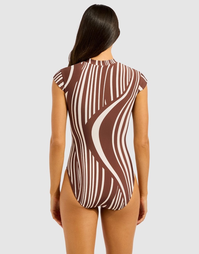 Seafolly - Coastline Zip Front One Piece Swimsuit