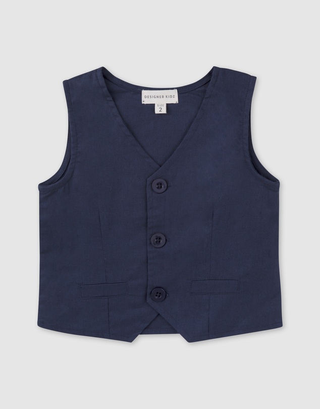 Designer Kidz - Finley Linen Vest