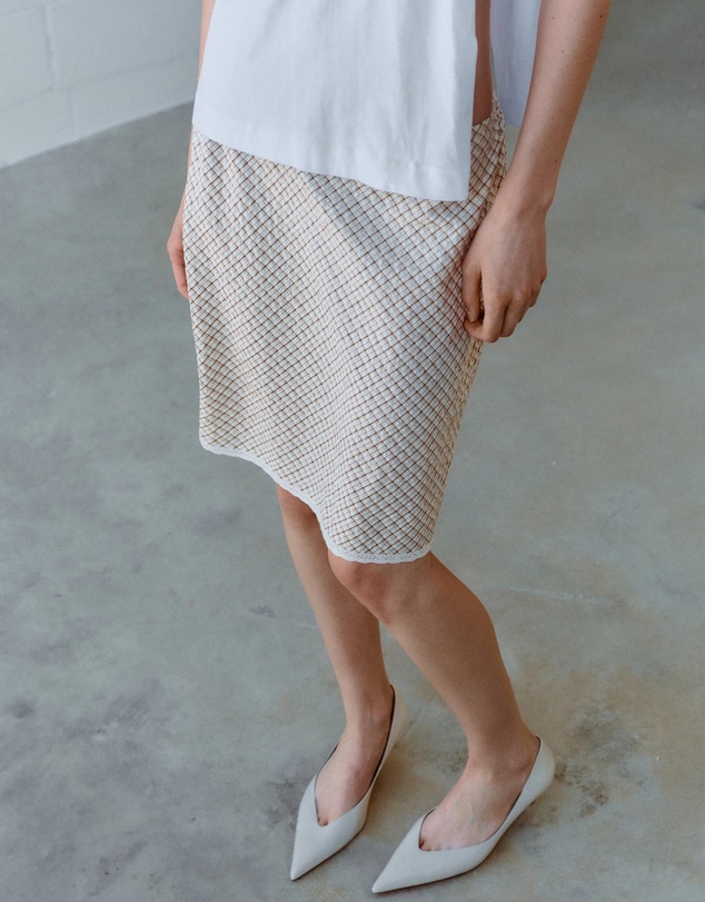M.N.G - Flowy Check Skirt