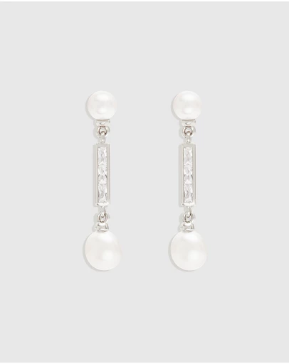 By Charlotte - Breathe Pearl Drop Earrings