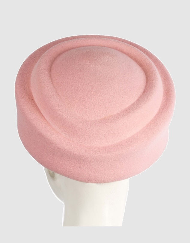Max Alexander - Felt Pink Pillbox Hat