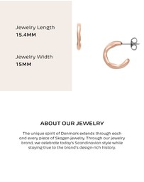 Skagen - Moderne Stak Rose Gold Tone Tone Earring