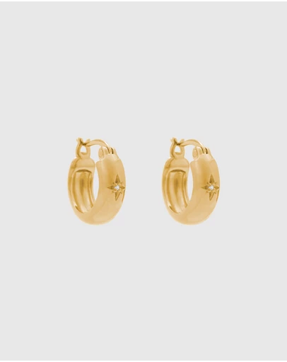Kirstin Ash - Guiding Star Etched Hoops