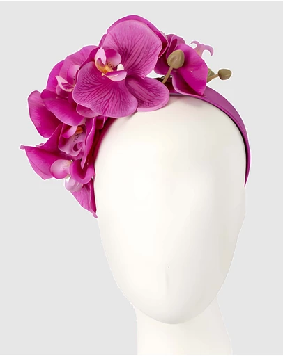 Max Alexander - Fuchsia Orchid Racing Fascinator