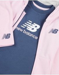 New Balance - French terry Full Zip Hoodie Tee & Short Set
