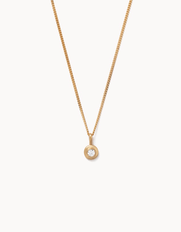 Kirstin Ash - Birthstone Necklace April White Topaz