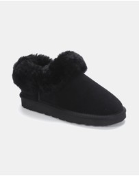 AusWooli Ugg Boots - Coogee Sheepskin Cozy Ankle Slippers