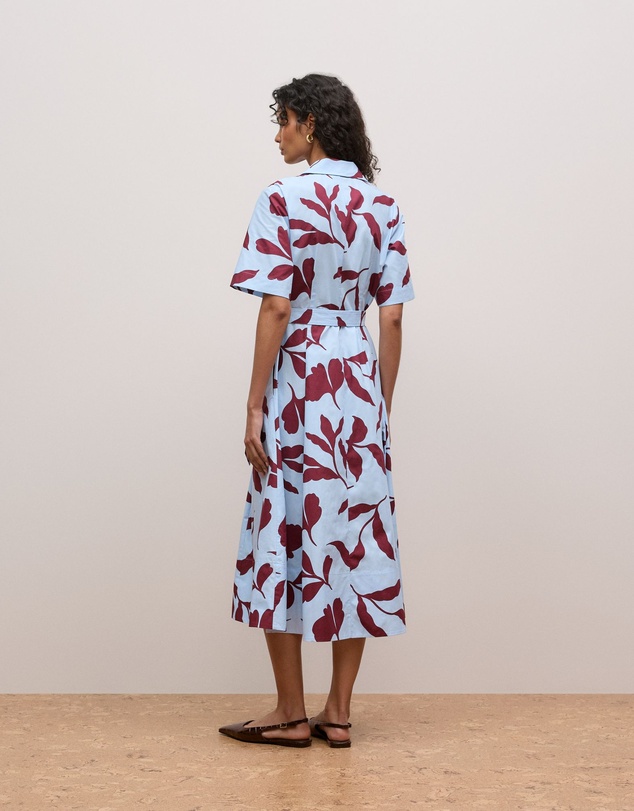 Trenery - Karra Cotton Poplin Shirt Dress in Sky