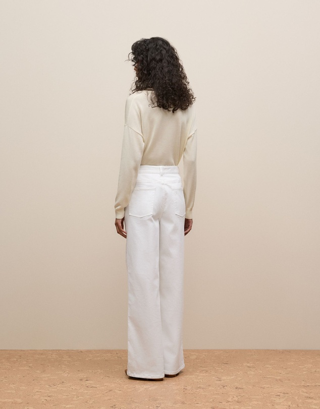 Trenery - Australian Cotton Blend High Waist Jean in White