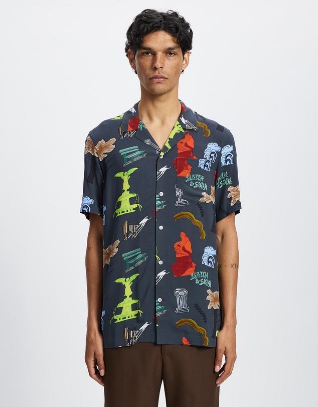 Scotch & Soda - Regular Fit SS AOP Viscose Shirt