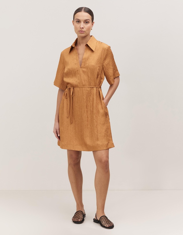 Minima Esenciales - Roma Crinkle Shirt Dress