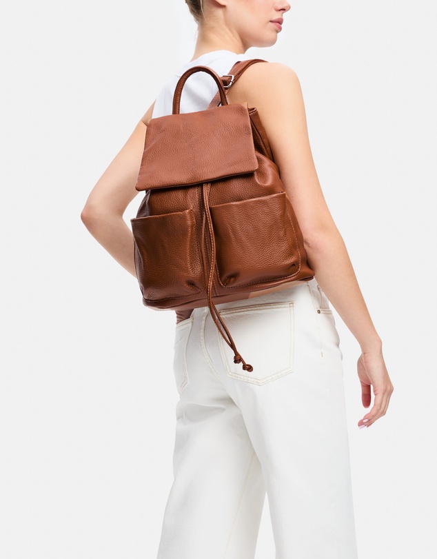 BEE - Beezy Tan Leather Backpack