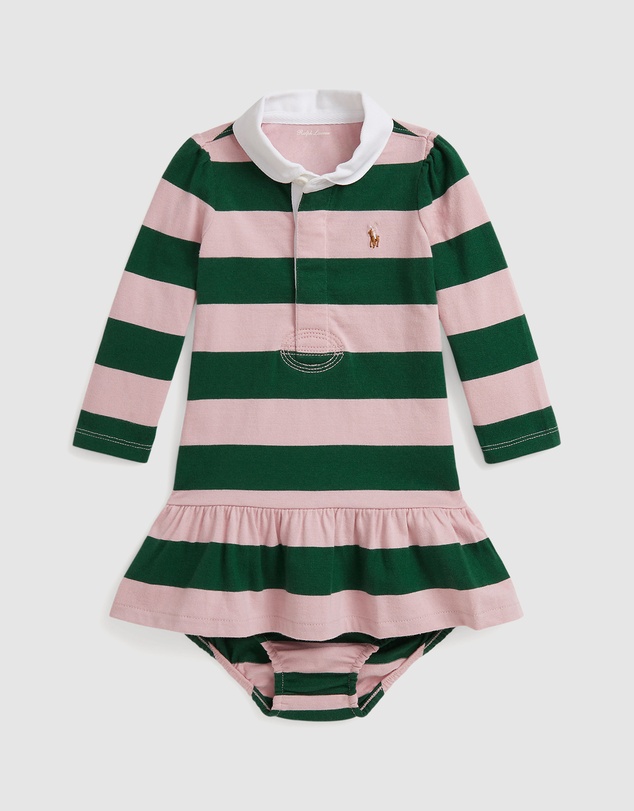 Polo Ralph Lauren - Striped Cotton Rugby Dress & Bloomers - Babies