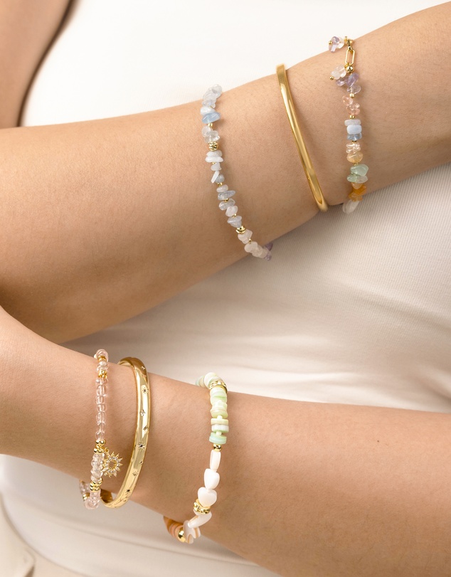 Wanderlust + Co - Aura Beaded Gold Bracelet
