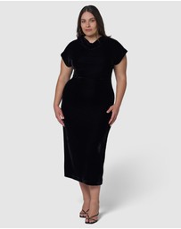 Sunday In The City - Mayday Velvet Midi Dress