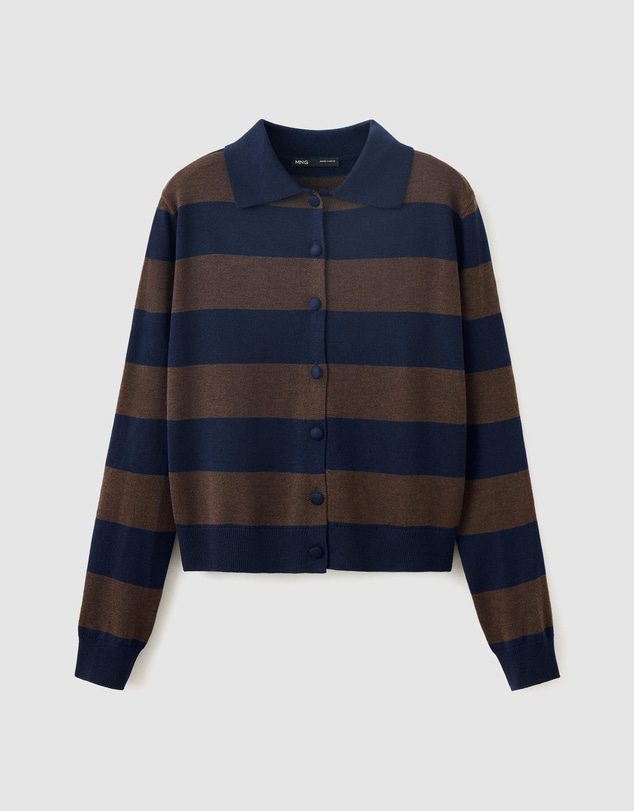 M.N.G - Cardigan with Buttons and Lapel Collar