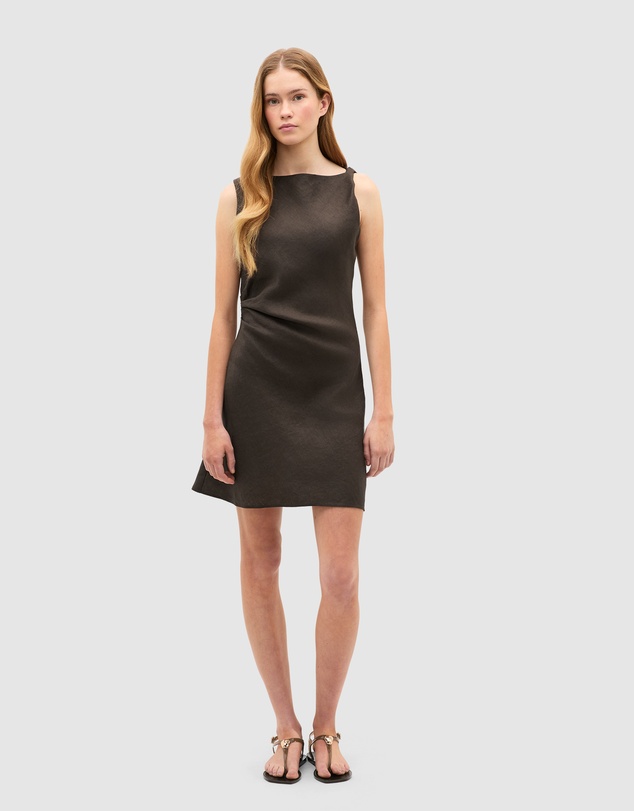 Seed Heritage - Linen Twist Shoulder Mini Dress