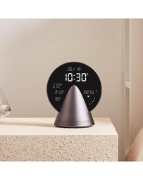 Lexon - Lexon Conic Radio Alarm Clock With Fm & Built-In Bluetooth Speaker - Grey