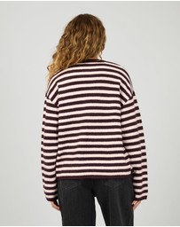 All About Eve - Flossie Stripe Knit Wine