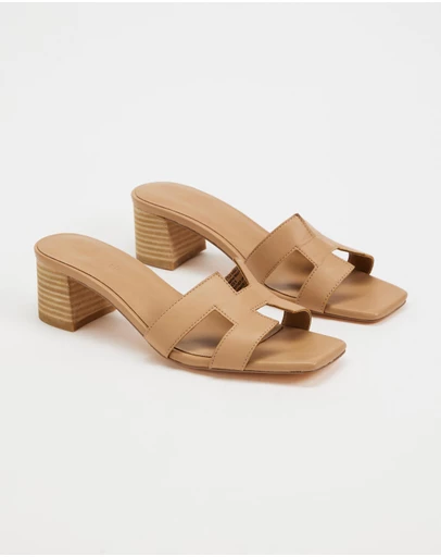 Atmos&Here - Pelly Leather Block Heels