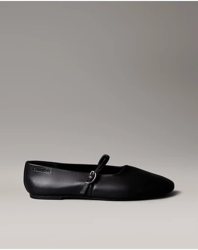 Calvin Klein - Leather Square Toe Ballerinas