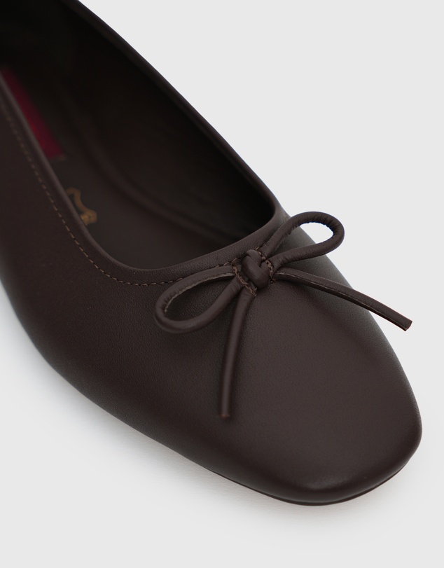 Betts - Caroline Leather Bow Ballet Flats