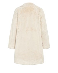 City Chic - Plus size Remi Faux Fur Coat - cream