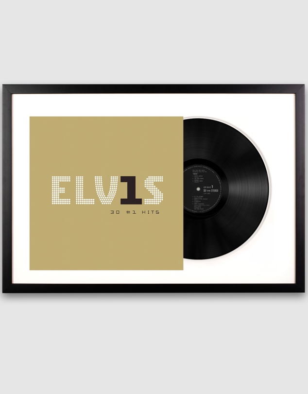 iWorld - Framed Elvis Presley Elvis 30 #1 Hits Vinyl Album Art
