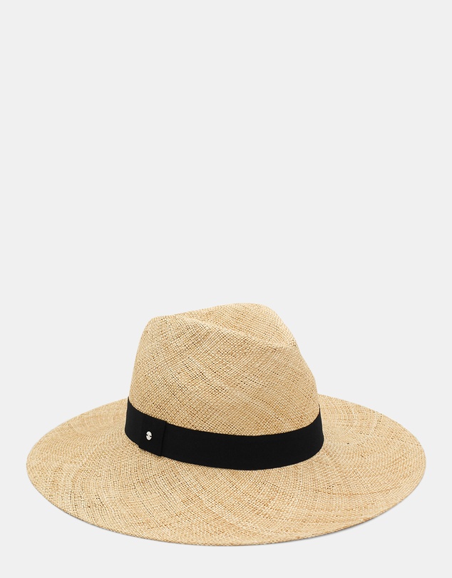 Morgan & Taylor - Kiran Woven Straw Fedora in Natural Beige