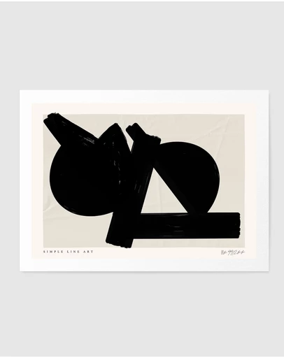 Olive et Oriel - Simple Artline No34 by Treechild Art Print