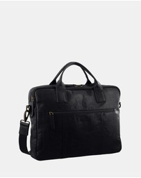 Pierre Cardin - Pierre Cardin Rustic Leather Computer Bag
