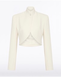 Carla Zampatti - Ivory Crepe Crop Jacket
