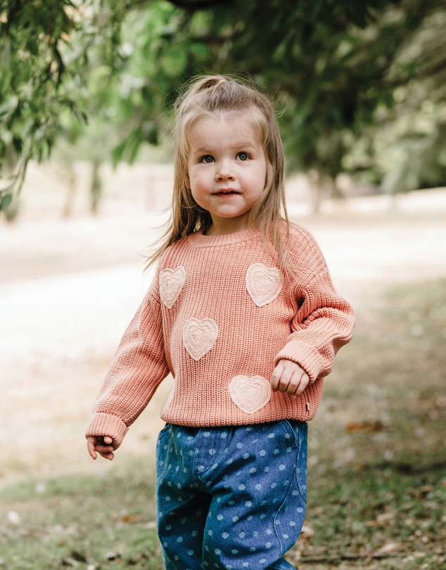 Kynd Baby - Embroidered Knit Jumper in Cameo