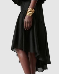 & Other Stories - Asymmetric Ruffle Midi Skirt