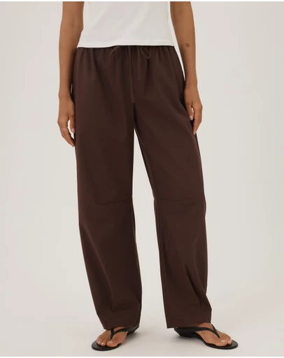 Atmos&Here - Clara Linen Blend Barrel Leg Pants