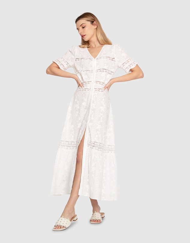 Belle & Bloom - Summer Breeze Lace Midi Dress