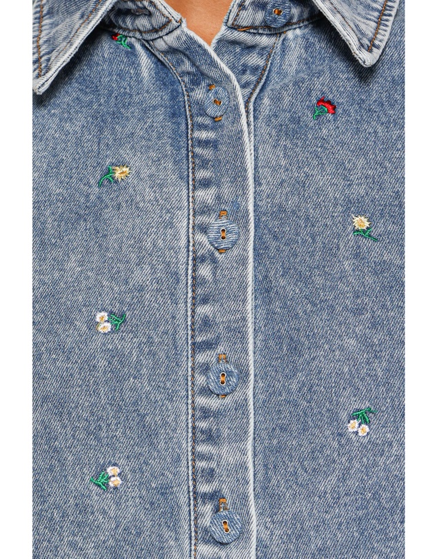 Petal & Pup - Nerys Embroidered Shirt - Medium Wash