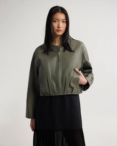 Oxford - Ember Leather Bomber Jacket